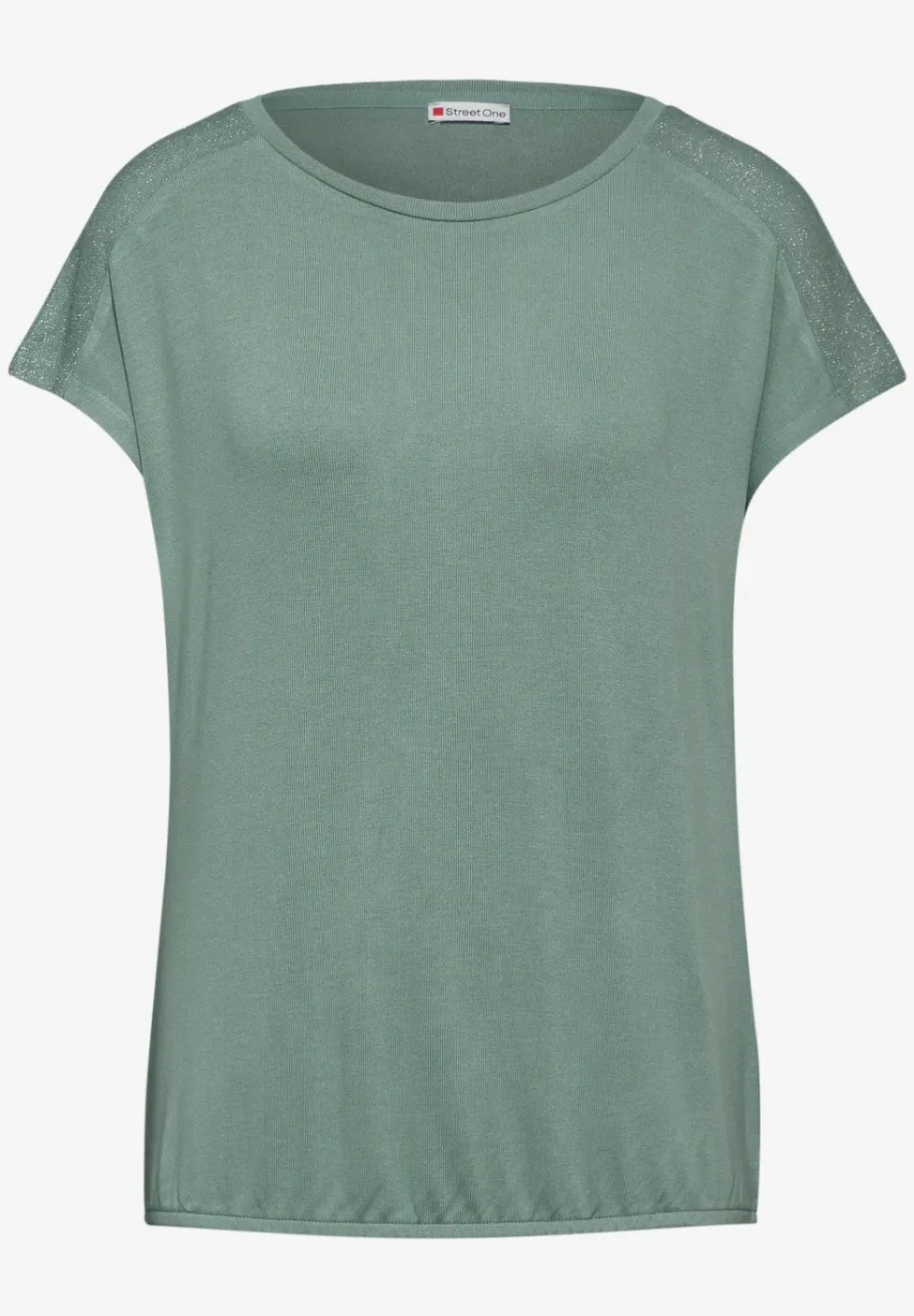 T-shirt met glanzend detail