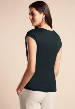T-shirt met hartvormige halslijn