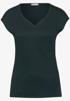 T-shirt met hartvormige halslijn
