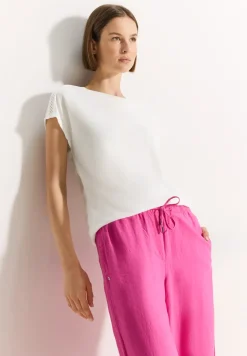 T-shirt met kanten detail