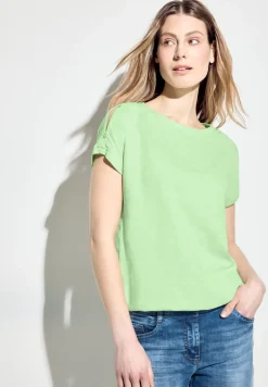 T-shirt met knoopdetail