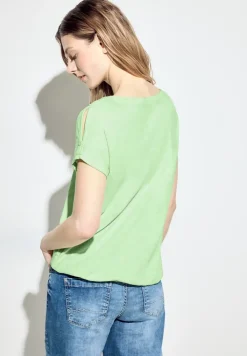 T-shirt met knoopdetail