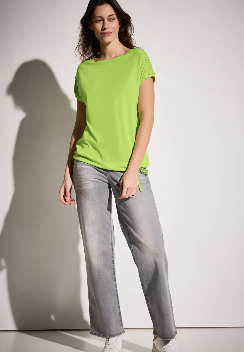 T-shirt met rimpels