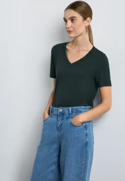 T-shirt met V-hals
