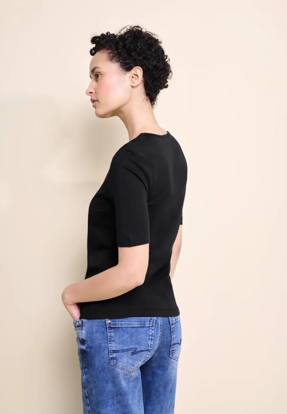T-shirt met V-hals