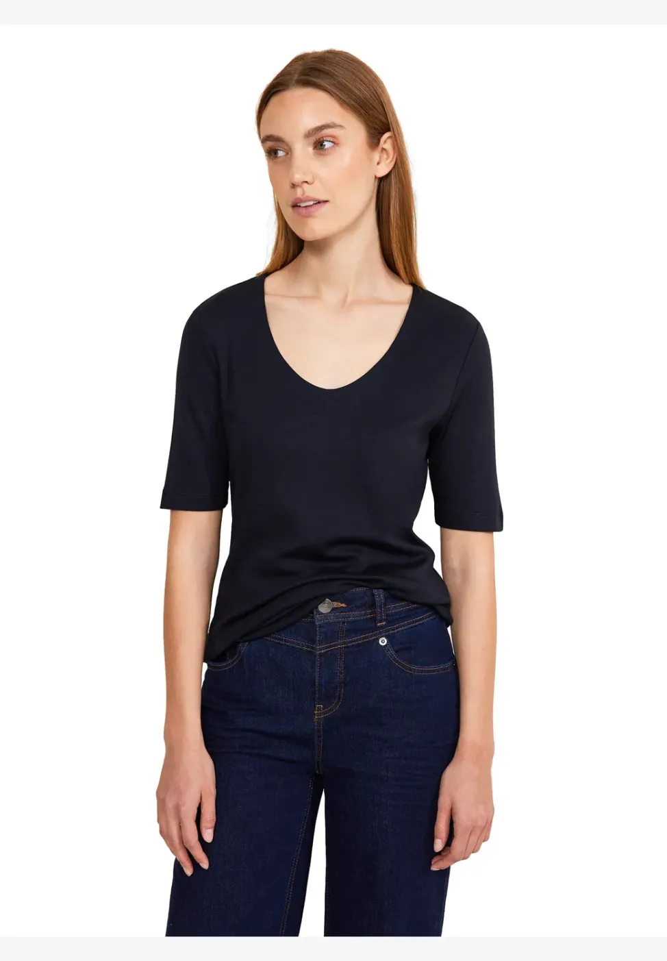 T-shirt met V-hals