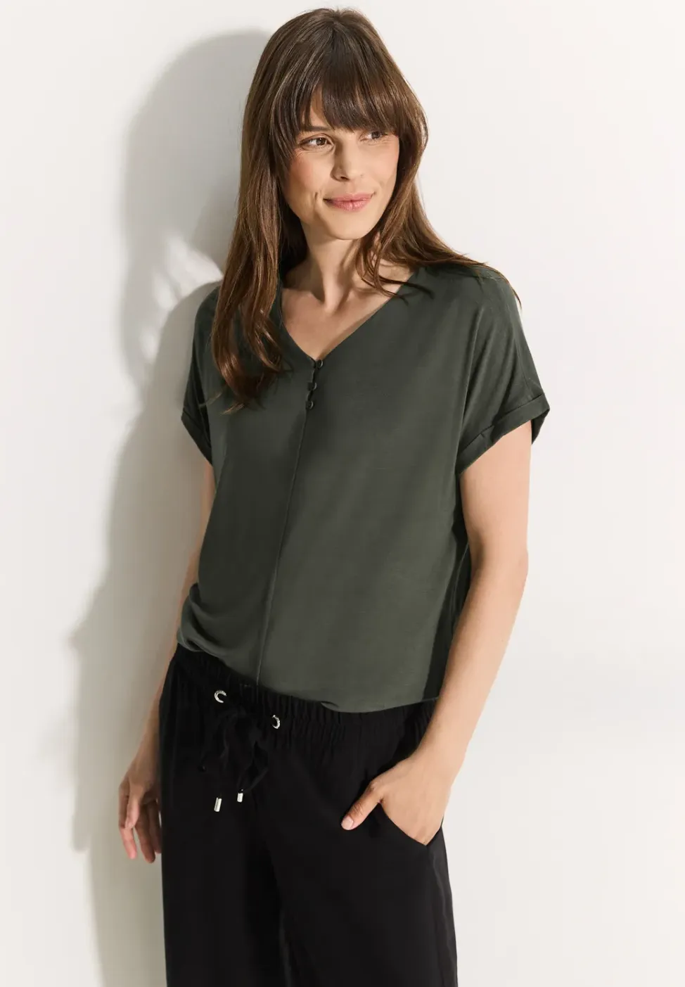 T-shirt met V-hals