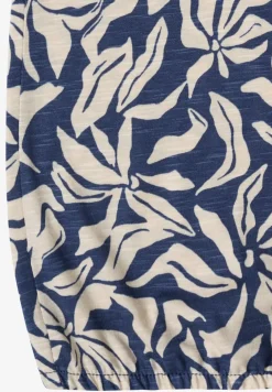 T-shirt met V-hals en bloemenprint