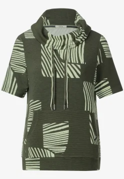 T-shirt met zeer ruime kraag