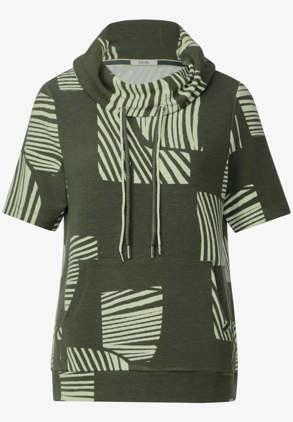 T-shirt met zeer ruime kraag