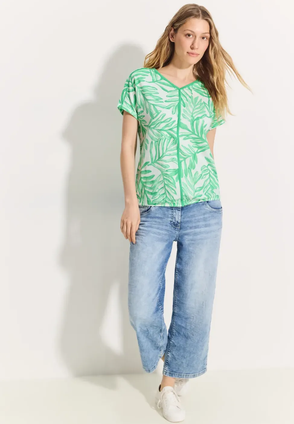 T-shirt van linnenmix
