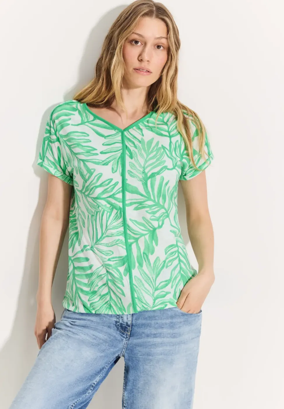 T-shirt van linnenmix