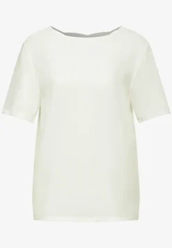 T-shirt van materiaalmix
