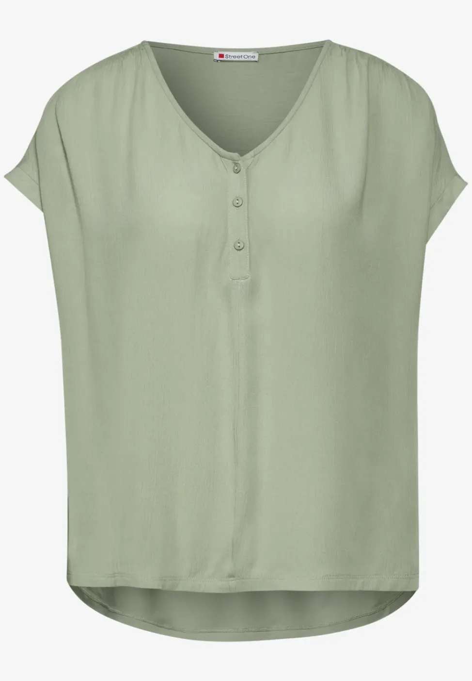T-shirt van materiaalmix