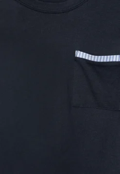 T-shirt van materiaalmix