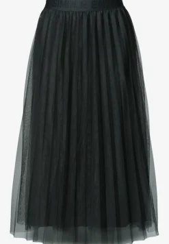 Tule midirok met geplooide structuur