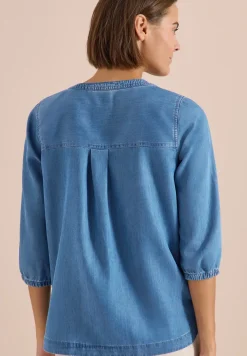 Tuniek met 3/4 mouwen in denimlook