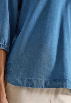 Tuniek met 3/4 mouwen in denimlook