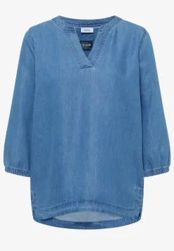 Tuniek met 3/4 mouwen in denimlook