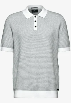 Tweekleurig gestructureerd poloshirt