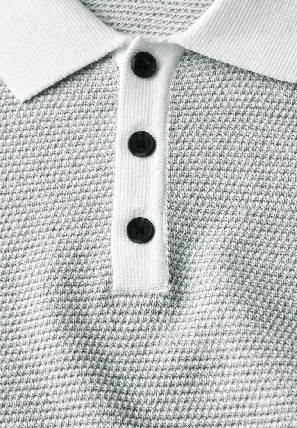 Tweekleurig gestructureerd poloshirt