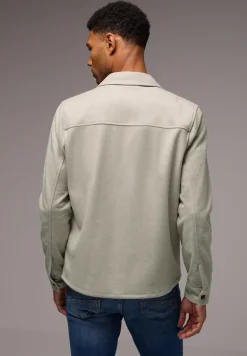 Tweekleurig keperstof overshirt