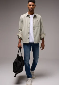 Tweekleurig keperstof overshirt