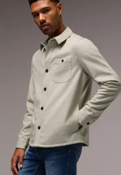 Tweekleurig keperstof overshirt