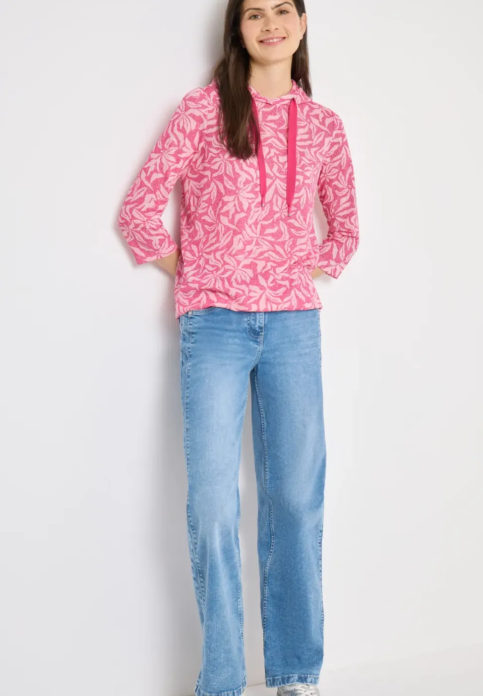 Tweekleurig shirt met capuchon