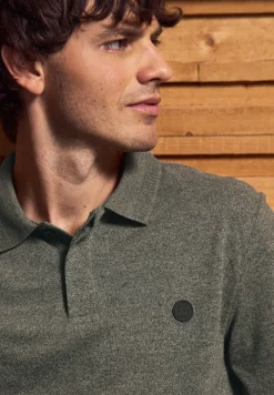 Tweekleurige polo met lange mouwen