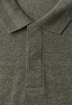 Tweekleurige polo met lange mouwen