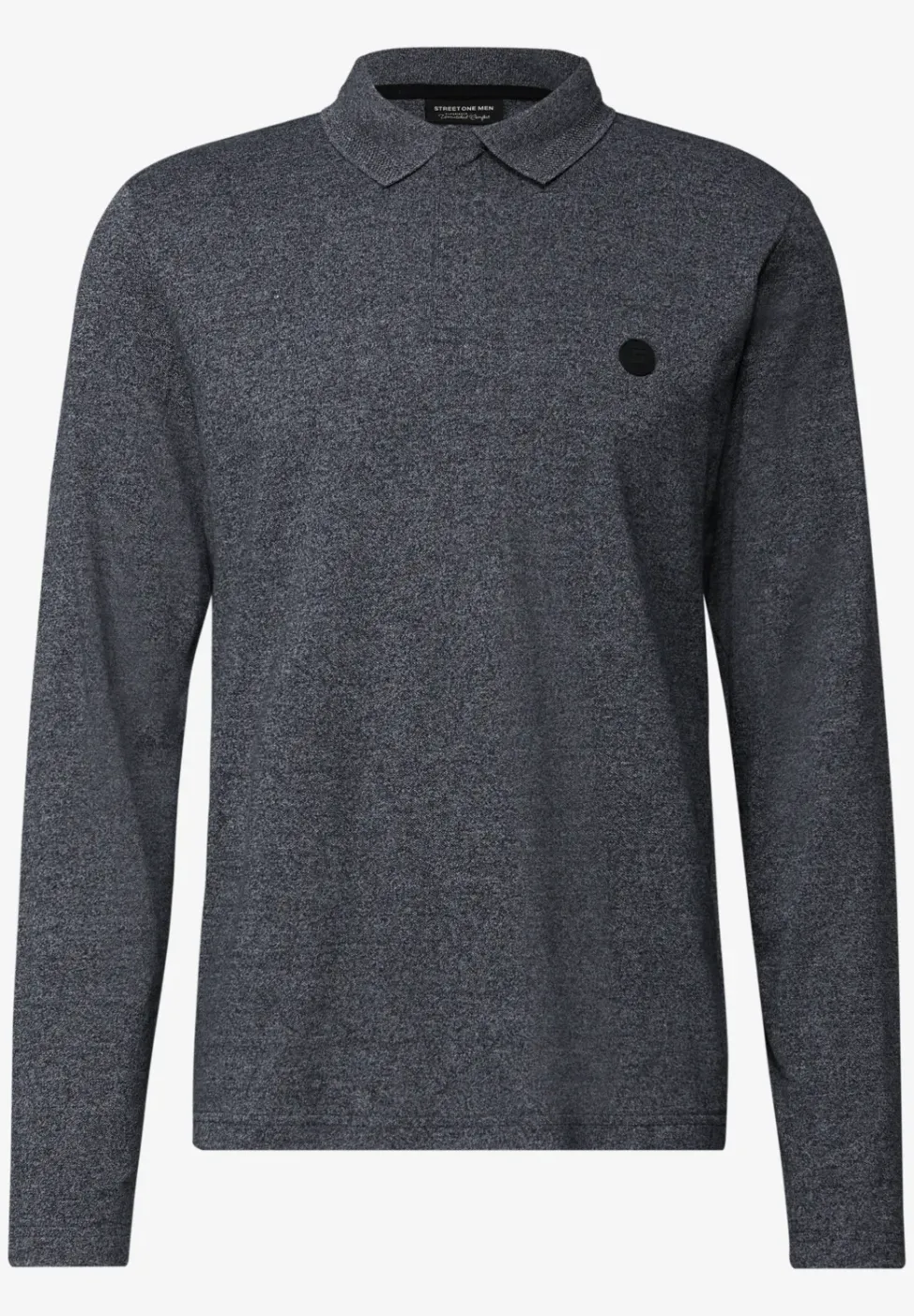Tweekleurige polo met lange mouwen