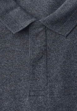 Tweekleurige polo met lange mouwen