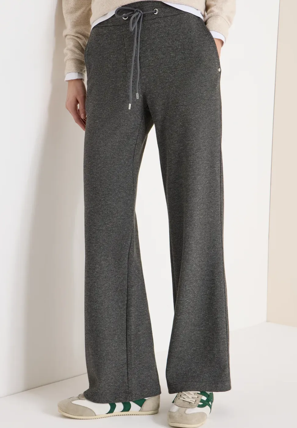 Tweekleurige gemêleerde broek