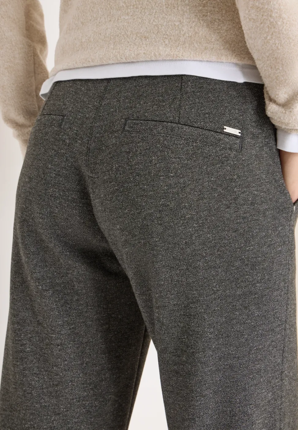 Tweekleurige gemêleerde broek