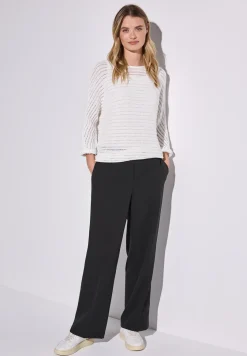 Twill broek met rechte pijpen