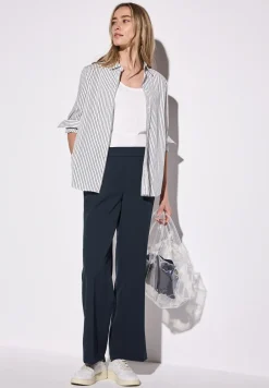 Twill broek met rechte pijpen
