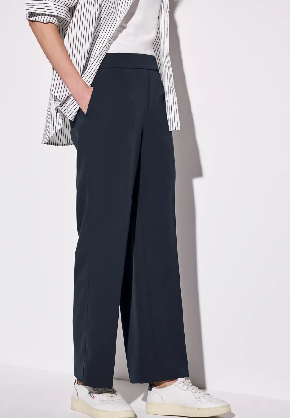 Twill broek met rechte pijpen