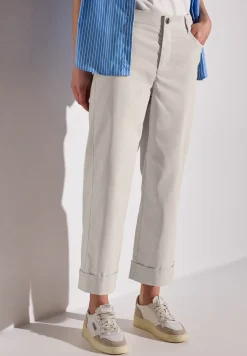 Twill broek met rechte pijpen