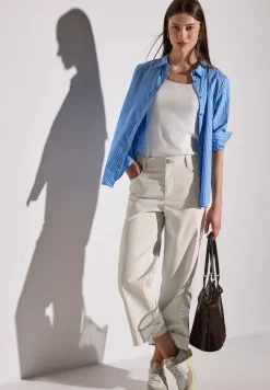 Twill broek met rechte pijpen