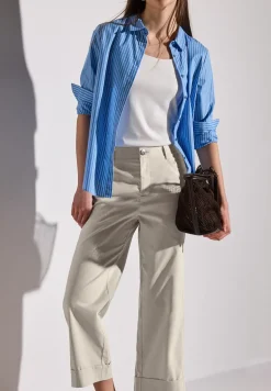 Twill broek met rechte pijpen