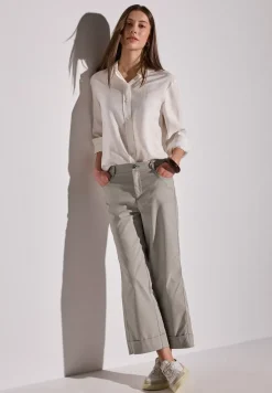 Twill broek met rechte pijpen