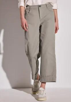 Twill broek met rechte pijpen