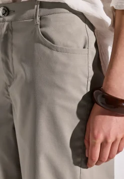 Twill broek met rechte pijpen