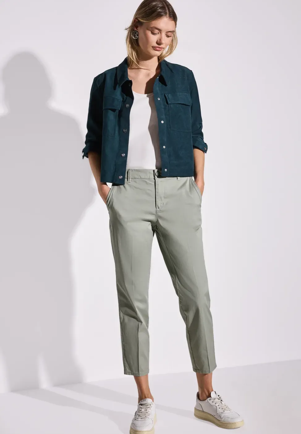 Twill chino broek