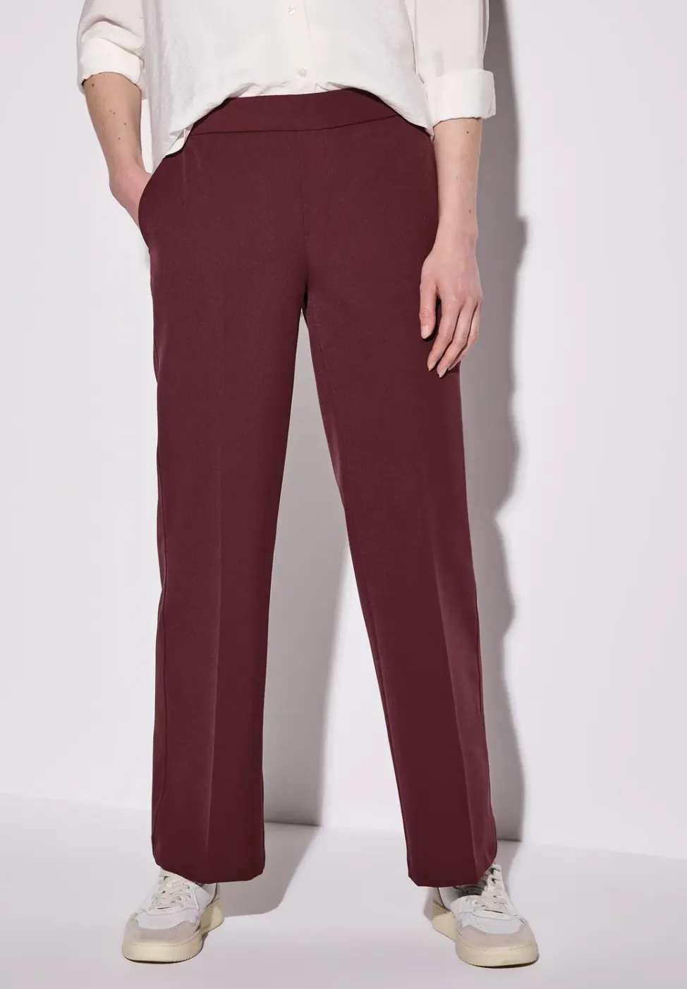 Twill broek met rechte pijpen