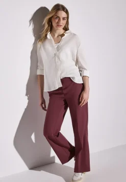 Twill broek met rechte pijpen
