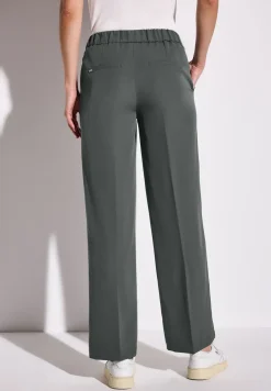 Twill broek met rechte pijpen