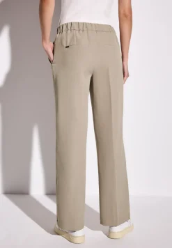 Twill broek met rechte pijpen