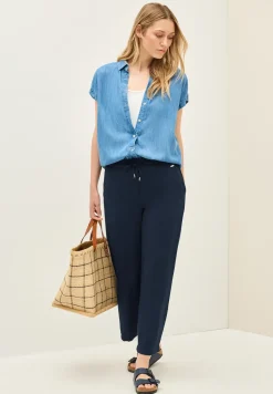 7/8 twill broek met structuur